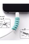 Sipiral Kablo Koruyucu Silikon Set 4'lü Paketli Cable Protector