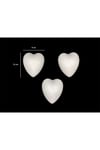 Strafor Kalp 3 Adet 3 Boyutlu 9x11 Cm