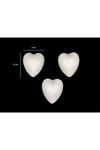 Strafor Kalp 3 Adet 3 Boyutlu 9x11 Cm
