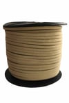 Süet Deri Şerit Ip, 3mm - Bej Rengi, Tesbih, Bileklik, Kolye Ipi (3 Metre)