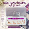 Taşlı Pano İşleme Kalemi Seti Çift Taraflı 6 Metal Uçlu Diamond Painting Kalemi Akrilik Gövdeli Kutulu