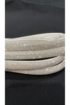 taşlı süngerli şerit, Yarım taşlı şerit, Kristal şerit, ayakkabı şeriti, süsleme taş 2,5cm 1mt gümüş