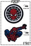 Ütü Ile Yapışan Dokuma Arma Patch Yama, Spider Arma Seti, Örümcek Desenli Adam Man Patch 4'lü