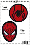 Ütü Ile Yapışan Dokuma Arma Patch Yama, Spider Arma Seti, Örümcek Desenli Adam Man Patch 4'lü