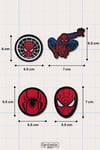 Ütü Ile Yapışan Dokuma Arma Patch Yama, Spider Arma Seti, Örümcek Desenli Adam Man Patch 4'lü