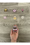 Ütü Ile Yapışan Dokuma Arma Seti Patch Yama Coffee, Donut, Nutella, Hamburger Modeli
