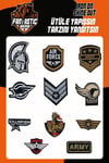 Ütü Ile Yapışan Dokuma Arma Seti Patch Yama Army, Asker, Rütbe Modeli