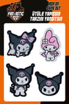 Ütü Ile Yapışan Dokuma Arma Seti Patch Yama Kuromi, Melody, Melodi - Kuromi & My Melody Modeli