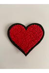 Ütü Ile Yapışan Dokuma Peluş, Kolej, Punch Arma Heart, Kırmızı Kalp Modeli