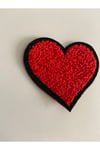 Ütü Ile Yapışan Dokuma Peluş, Kolej, Punch Arma Heart, Kırmızı Kalp Modeli