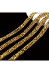 Ütüyle Yapışan Zincirli Taşlı Şerit, Yapışkanlı Taşlı Şerit Abiye Taşlı Şerit, 2 Mt 1,5cm Gold