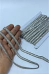 ütüyle yapışan zincirli taşlı şerit, yapışkanlı taşlı şerit abiye taşlı şerit, 2 mt 1,5cm gümüş