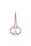 Vintage Dikiş Nakış Söz Nişan Makası Çiçek Desenli Rose Gold