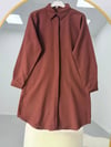 Basic Oversize Tunik Gömlek Kahverengi