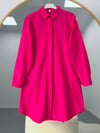 Basic Oversize Tunik Gömlek Pembe