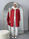 Basic Oversize Tunik Gömlekli Takım Kırımızı