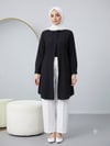 Basic Oversize Tunik Gömlekli Takım Siyah