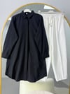 Basic Oversize Tunik Gömlekli Takım Siyah
