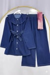 Bebe Yaka Kot Takım Koyu Lacivert