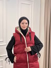 Kadın Çift Taraflı Yelek Bordo