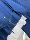Kadın Denim Dantel Detaylı  Takım Lacivert