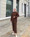 Kadın İkili Bürümcük Takım Kahverengi