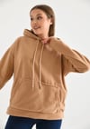Kadın Kapşonlu Sweatshirt Kahverengi