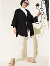 Kadın Ön Bağcıklı Kimono Siyah