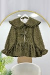 Kadın püsküllü kimono haki