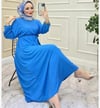 Kadın Yarasa Kol Elbise Mavi