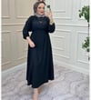 Kadın Yarasa Kol Elbise Siyah