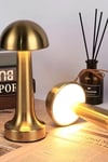 Dokunmatik Mantar Masa Lambası gold 3 Işık Renkli Şarjlı Masa Lambası