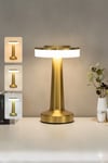 Dokunmatik Renk Değiştiren Şarjlı Mantar Masa Lambası Modern LED Dekoratif Gold Abajur
