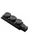 HV4123 – 1×16A Monofaze Topraklı 3’lü Grup Priz (Earthed Group Socket – 3 Gang)
