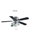 KCF-284 108 CM ÇAP 3 AMPULLÜ ZİNCİRLİ AVİZELİ VANTİLATÖR 5 KANATLI BÜYÜK TİP
