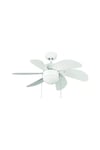 KCF281 60w 30 Inç Beyaz Altı Kanatlı Lambalı Ipli Tavan Vantilatörü