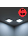 KDL412 Slim Kare LED Panel 2'li Spot Gömme 12W 1020 Lümen -Beyaz-6500K