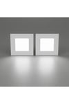 KDL413 Slim Kare LED Panel 2'li Spot Gömme 15W 1200 Lümen - 4000K - Doğal Beyaz