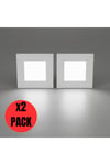 KDL413 Slim Kare LED Panel 2'li Spot Gömme 15W 1200 Lümen - 4000K - Doğal Beyaz