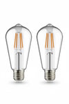 KES505 – LED Flamanlı ST64 Ampul 6W (2700K | 2’li Paket)