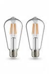 KES505 – LED Flamanlı ST64 Ampul 6W (2700K | 2’li Paket)