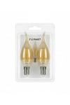 KES600 – LED Flamanlı Buji Ampul 4W (2700K | E14 | 2’li Paket)
