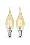 KES600 – LED Flamanlı Buji Ampul 4W (2700K | E14 | 2’li Paket)