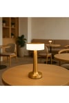 Şarjlı Gold Silindir Masa Lambası – Modern Dekoratif LED Abajur