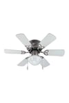 Vanti KCF278 60W 30 inç Ahşap Beyaz 6 Kanatlı Lambalı Avizeli İpli Tavan Vantilatörü
