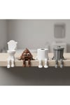 4'lü Eğlenceli Banyo Dekoratif Figür Seti /Tuvalet Kağıdı, Çöp Kovası, Kaka Emojisi ,Klozet Aksesuar