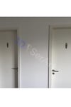 Eğlenceli Ev ve Ofis Tuvalet Kadın Erkek 18 cm İşaretçi Tabela WC