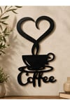 Siyah Coffee Duvar Süsü – Modern ve Dekoratif Kahve Duvar Aksesuar 1 Adet
