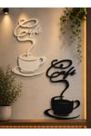 Kahve Coffee 2 Parça Duvar Süsü Dekarosyon