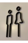 WC Kapı Tabelası – Erkek Kadın Tuvalet İşareti | Minimalist Kapı Süsü